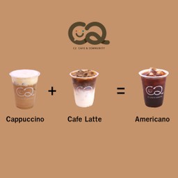 คาปูชิโน่เย็น + คาเฟ่ ลาเต้เย็น แถมฟรี อเมริกาโน่เย็น