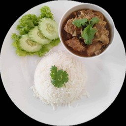 ซีโครงหมูตุ๋นราดข้าว
