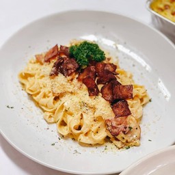 [อร่อยซ่ากับโค้ก] สปาเก็ตตี้คาโบนาร่า +  โค้ก ออริจินัล (กระป๋อง) 