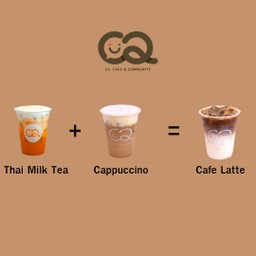 ชาไทยเย็น + คาปูชิโน่เย็น แถมฟรี ลาเต้เย็น