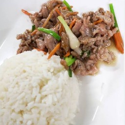 ผัดน้ำมันหอยราดข้าว