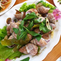 หอยหวานอบสมุนไพร