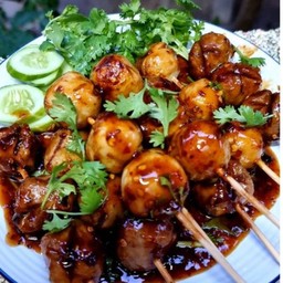 ลูกชิ้นเนื้อทอด