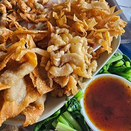 3เซียน เกี๊ยวหมูทอด เกี๊ยวเปล่า กากหมูเจียว