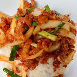 ผัดพริกเผากากหมู ( เป็นกับข้าว )