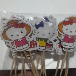 ป้ายปักฮัลโหลคิตตี้ กระดาษ 5 ชิ้น