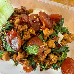 กะเพราหมูสับกุนเชียง