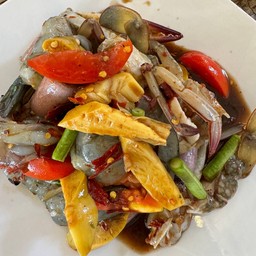 เหลาปูม้ากุ้งสด