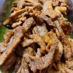 ข้าวเหนียวเนื้อแดดเดียว