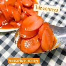 ข้าวราดไส้กรอกซอสแดง