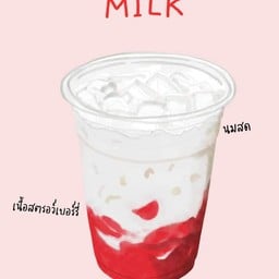 สตอเบอรี่ นมสด ฮอกไกโด (เย็น)