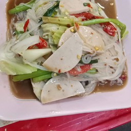 ตำเส้นเล็กหมูยอ(ปลาร้า)