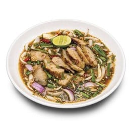 ยำคอหมูย่าง