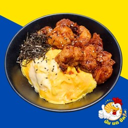ข้าวไก่เกาหลีคลุกซอส(ไข่เลือกชนิดได้)