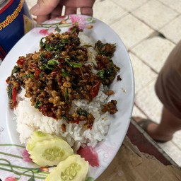 ข้าวผัดกะเพาหมู    ไก่  เนือ้  รวมมิตร  กุ้ง