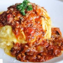 ข้าวไข่ข้นซอสอิตาเลี่ยนหมูสับ