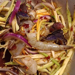 ตำไหลบัวกุ้งสด