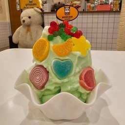 ปังเย็นแคนตาลูป+เยลลี่+เยลลี่น้ำตาล