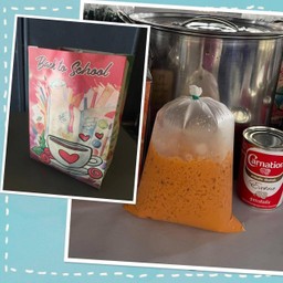 ชานมเย็นถุงกระดาษ