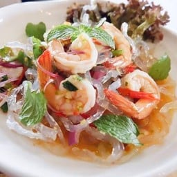 ยำเส้นแก้ว กุ้งสุก