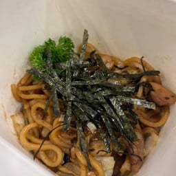 ยากิโซบะไก่+มิโซะ+ชามะนาว