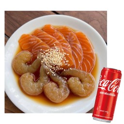 [อร่อยซ่ากับโค้ก] Set ม่อนกุ้งดอง +  โค้ก ออริจินัล (กระป๋อง)