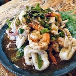 ลาบทะเล (หมึก & กุ้ง)