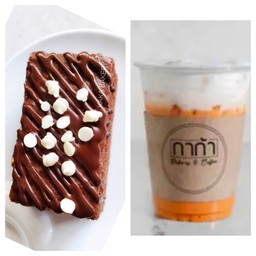 ชาไทย+กาก้าบราวนี่(ปกติ123)