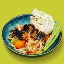 ตำปู  -  Spicy Papaya Salad Thai-Style With Crab