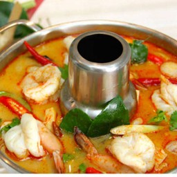 ต้มยำกุ้งขาวน้ำข้นหม้อไฟ