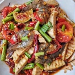 ตำหมูยอกุ้งสด