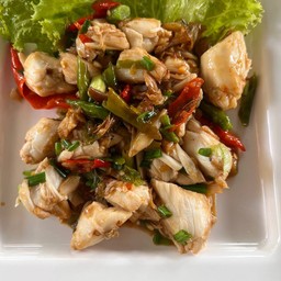 เนื้อปูผัดพริกสด