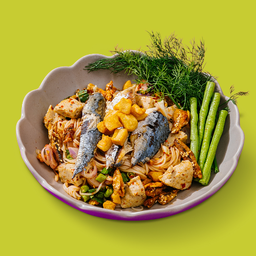 ยำขนมจีนครบองค์  -  Spicy Rice Vermicelli Salad
