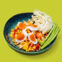 ตำข้าวโพดไข่เค็ม  -  Spicy Corn Salad Thai-Style With Salted Egg