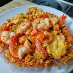 ข้าวไข่เจียวกุ้งสับ
