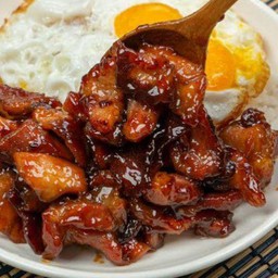 หมูหวาน ไก่หวาน ราดข้าว