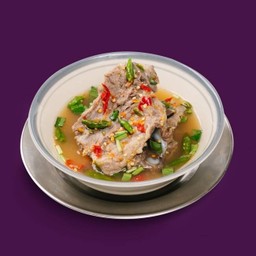 ต้มแซ่บกระดูกหมูอ่อนพริกสด -  Spicy Pork Ribs Soup