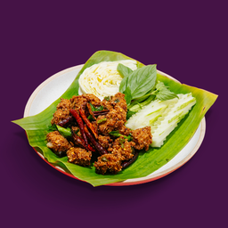 ลาบทอด  -  Deep Fried Spicy Minced Pork