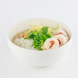 ข้าวต้มกุ้ง+หมูสับ