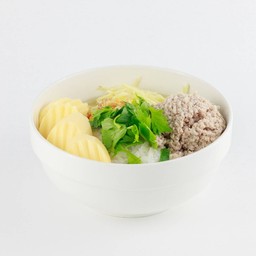 ข้าวต้มหมูสับ+เต้าหู้ไข่