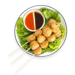 จ๊อปูอัดทอด แบบเสียบไม้