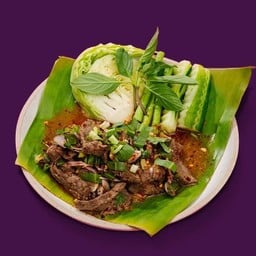 น้ำตกเนื้อย่าง  -  Spicy Grilled Beef Salad
