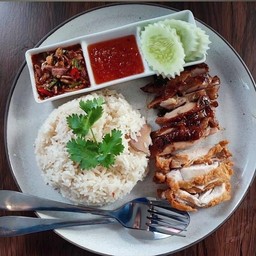 ข้าวมันไก่ผสม2อย่าง