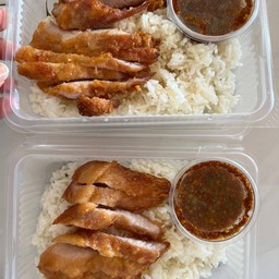 ข้าวคอหมูทอด