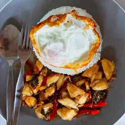 ข้าวกระเพราก้อนปู 100กรัม