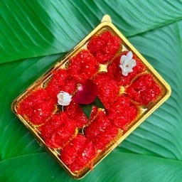 มาใหม่ ฝอยทองรสสตอเบอร์รี่จัดเรียงเป็นคำๆ 12 ช่อง