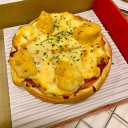 พิซซ่าโฮมเมดหน้า ไก่ป๊อปชีส ถาดใหญ่