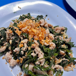 ใบปอผัดหนำเลี้ยบหมูสับ