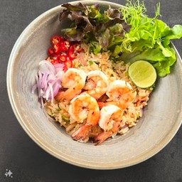 ข้าวขยำกุ้ง น้ำจิ้มแซ่บ