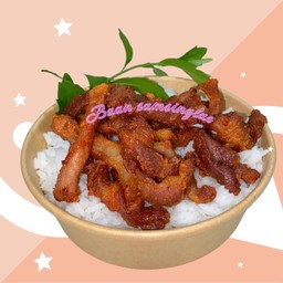 ข้าวหมูทอดน้ำจิ้มแจ๋ว